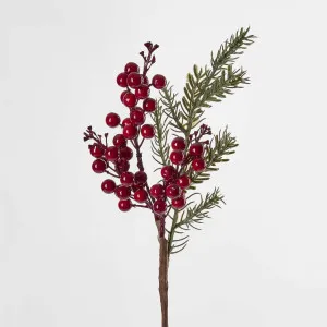 Red Berry Branch With Rosemary 36cm by Florabelle Living, a Plants for sale on Style Sourcebook