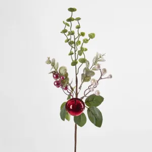 Red and White Berry Pick with Spinning Gum 43cm by Florabelle Living, a Plants for sale on Style Sourcebook