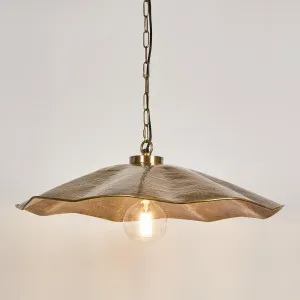 Melville Ceiling Pendant Hammered Large Antique Brass by Florabelle Living, a Pendant Lighting for sale on Style Sourcebook