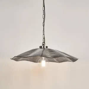 Melville Ceiling Pendant Hammered Large Antique Silver by Florabelle Living, a Pendant Lighting for sale on Style Sourcebook