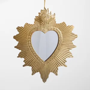 Sunburst Mirror Heart Hanging Decoration LGE by Florabelle Living, a Christmas for sale on Style Sourcebook