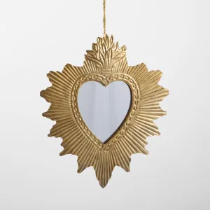 Sunburst Mirror Heart Hanging Decoration SML by Florabelle Living, a Christmas for sale on Style Sourcebook