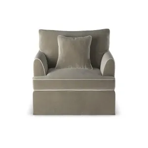 Byron Hamptons Armchair Natural W/White Piping by Florabelle Living, a Chairs for sale on Style Sourcebook