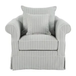 Avalon Hamptons Armchair Cloud Stripe by Florabelle Living, a Chairs for sale on Style Sourcebook