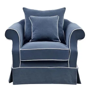 Avalon Hamptons Armchair Navy by Florabelle Living, a Chairs for sale on Style Sourcebook