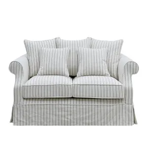 Avalon Hamptons 2 Seat Sofa Stone Stripe by Florabelle Living, a Sofas for sale on Style Sourcebook