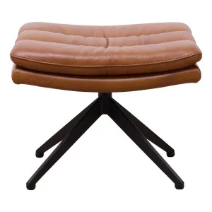 Victoria Footstool in Missouri Leather Brown by OZ Design, a Ottomans for sale on Style Sourcebook