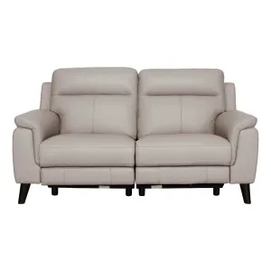 Forbes 2 Seater Recliner Sofa in Leather Light Mocha by OzDesignFurniture, a Sofas for sale on Style Sourcebook