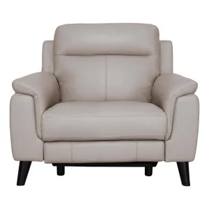 Forbes Recliner Armchair in Leather Light Mocha by OzDesignFurniture, a Chairs for sale on Style Sourcebook