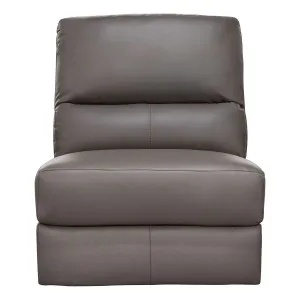Portland Sofa Single Extension in Leather Grey by OzDesignFurniture, a Sofas for sale on Style Sourcebook