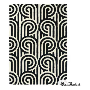 Turnabouts Rug 170x240cm in Black by OZ Design, a Contemporary Rugs for sale on Style Sourcebook