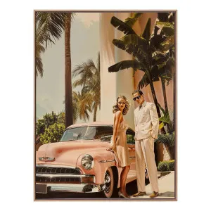 Linen Blush Box Framed Canvas in 63 x 93cm by OzDesignFurniture, a Painted Canvases for sale on Style Sourcebook