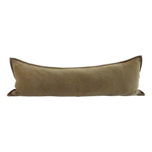 Evelyn Feather Fill Lumbar Cushion 120x40cm in Olive by OzDesignFurniture, a Cushions, Decorative Pillows for sale on Style Sourcebook