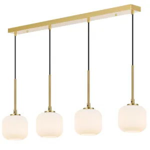 Telbix Bobo 4 Light Glass Pendant Antique Gold by Telbix, a Pendant Lighting for sale on Style Sourcebook