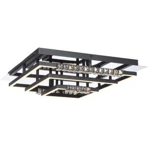 Telbix Zafra Tricolour LED Square CTC Light with Crystals Black by Telbix, a LED Lighting for sale on Style Sourcebook