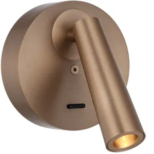 Telbix Lodan Slim Cylinder LED Wall Light with Rotating Head Copper by Telbix, a Outdoor Lighting for sale on Style Sourcebook