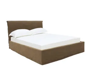 Noosa Bed Cover Linen Cocoa - King by null, a Beds & Bed Frames for sale on Style Sourcebook