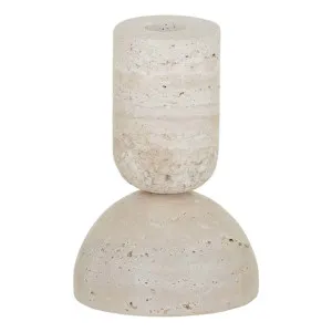 Len Candleholder 10x15cm in Travertine by OZ Design, a Candle Holders for sale on Style Sourcebook