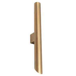 Cougar Taupo Minimalist Tubular Up/Down LED Outdoor Wall Light Aged Brass by Cougar, a Outdoor Lighting for sale on Style Sourcebook