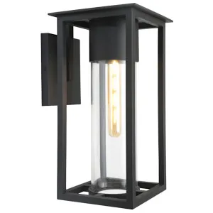 Cougar Ryde Open-Frame Outdoor Wall Light with Tubular Glass Diffuser Black by Cougar, a Outdoor Lighting for sale on Style Sourcebook