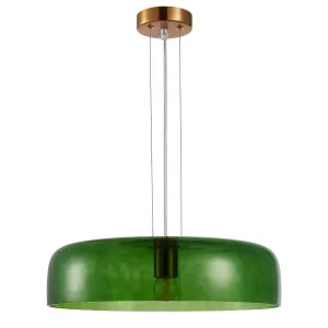 CLA Gelatina Oversized Dome Glass Pendant with Brass Accents Green by Compact Lamps Australia, a Pendant Lighting for sale on Style Sourcebook
