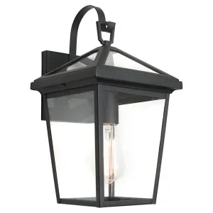 Cougar Verona Clear Glass Lantern Exterior Wall Light Black by Cougar, a Outdoor Lighting for sale on Style Sourcebook