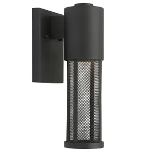 Cougar Kassel Industrial Tubular Mesh Exterior Wall Light Black by Cougar, a Outdoor Lighting for sale on Style Sourcebook