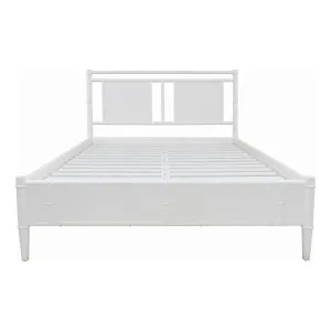 Bermuda Queen Bed Frame in Mangowood White by OZ Design, a Beds & Bed Frames for sale on Style Sourcebook