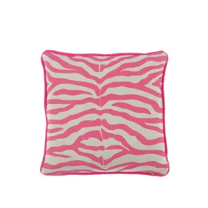 Zebra Cushion Pink 45x45cm by null, a Cushions, Decorative Pillows for sale on Style Sourcebook