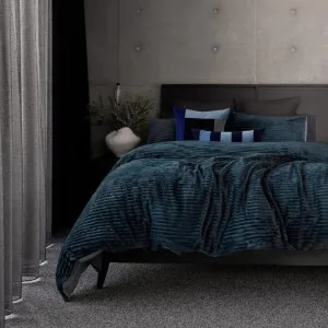 Bambury Channel Petrol Quilt Cover Set by null, a Quilt Covers for sale on Style Sourcebook