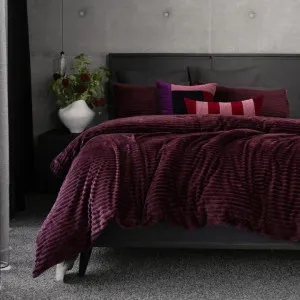 Bambury Channel Plum Quilt Cover Set by null, a Quilt Covers for sale on Style Sourcebook
