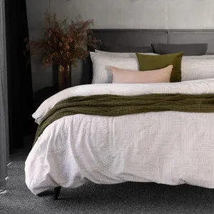 Bambury Bowie Neutrals Flannelette Quilt Cover Set by null, a Quilt Covers for sale on Style Sourcebook