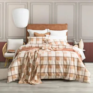 Park Avenue Twill Checks Egyptian Cotton Multi Flannelette Quilt Cover Set by null, a Quilt Covers for sale on Style Sourcebook
