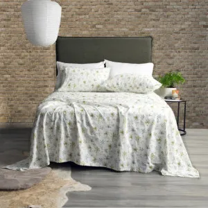 Park Avenue Capri Palm Egyptian Cotton Flannelette Sheet Set by null, a Sheets for sale on Style Sourcebook