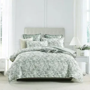 Renee Taylor Indiana Fern Jacquard Green Quilt Cover Set by null, a Quilt Covers for sale on Style Sourcebook