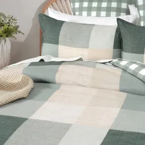 Renee Taylor Cooper Checks Cotton Multi European Pillowcase by null, a Cushions, Decorative Pillows for sale on Style Sourcebook