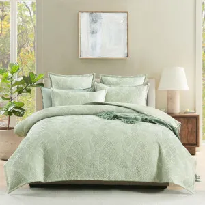 Renee Taylor Woods Jacquard Sage Quilt Cover Set by null, a Quilt Covers for sale on Style Sourcebook
