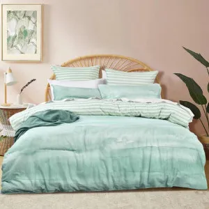Renee Taylor Terrain Cotton Green Quilt Cover Set by null, a Quilt Covers for sale on Style Sourcebook