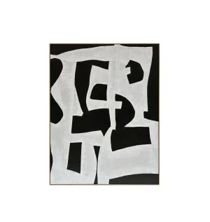 Hand-Painted Modern Black and White Abstract Wall Art Canvas 180cm x 140cm by Luxe Mirrors, a Artwork & Wall Decor for sale on Style Sourcebook