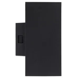 Telbix Lorsa Tricolour LED Up/Down Exterior Wall Light Black by Telbix, a Outdoor Lighting for sale on Style Sourcebook
