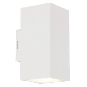 Telbix Lorsa Tricolour LED Up/Down Exterior Wall Light White by Telbix, a Outdoor Lighting for sale on Style Sourcebook