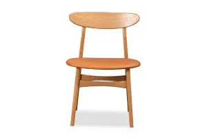 Oskar Dining Chair, Tan/Oak, by Lounge Lovers by Lounge Lovers, a Dining Chairs for sale on Style Sourcebook