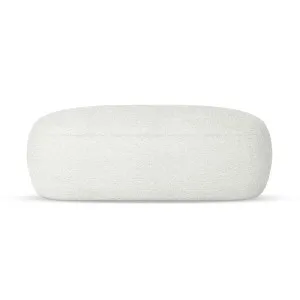 Jamie 110cm Bouclé Ottoman - White Cream by Luxo, a Ottomans for sale on Style Sourcebook