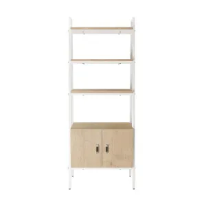Shawn 183cm 4-Tier Display Bookcase with Doors - Natural by Luxo, a Bookcases for sale on Style Sourcebook