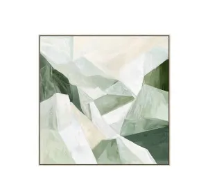 Green Geometry Wall Art Canvas 80cm x 80cm by Luxe Mirrors, a Artwork & Wall Decor for sale on Style Sourcebook