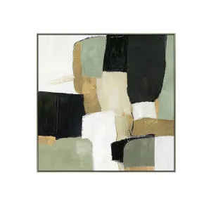 Echoes in Green Wall Art Canvas 80cm x 80cm by Luxe Mirrors, a Artwork & Wall Decor for sale on Style Sourcebook