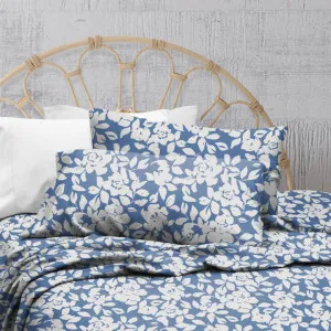 Odyssey Living Sloane Thermal Flannel Blue Quilt Cover Set by null, a Quilt Covers for sale on Style Sourcebook