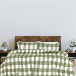 Odyssey Living Lawson Sherpa Check Heritage Green Quilt Cover Set by null, a Quilt Covers for sale on Style Sourcebook