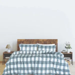 Odyssey Living Lawson Sherpa Check Storm Blue Quilt Cover Set by null, a Quilt Covers for sale on Style Sourcebook