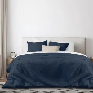 Odyssey Living Florida Keys Waffle Navy Quilt Cover Set by null, a Quilt Covers for sale on Style Sourcebook